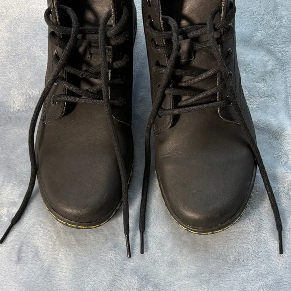 Dr. Martens Black and Gray Combat Boots - Picture 11 of 11